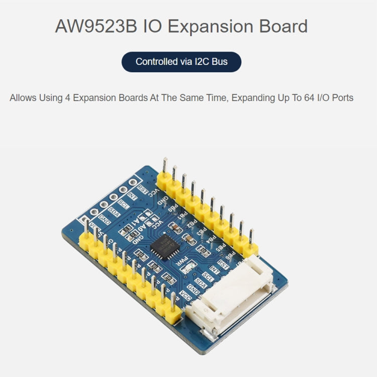 Waveshare AW9523B IO Expansion Board, I2C Interface, Expands 16 I/O Pins - Modules Expansions Accessories by WAVESHARE | Online Shopping South Africa | PMC TechLife | Buy Now Pay Later Mobicred