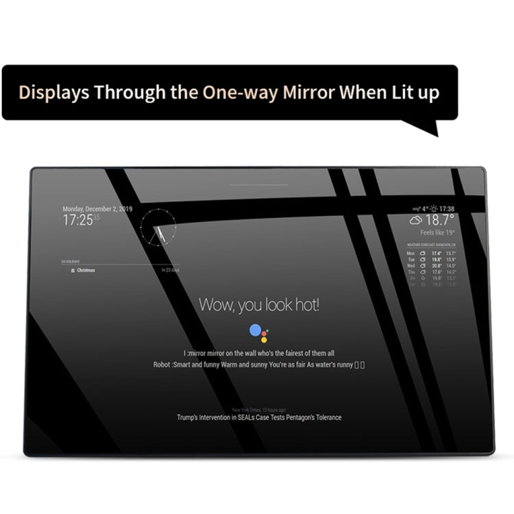 Waveshare 13.3 inch Magic Mirror, Voice Assistant, Touch Control(UK Plug) - free shipping - PMC Jewellery - Order now!