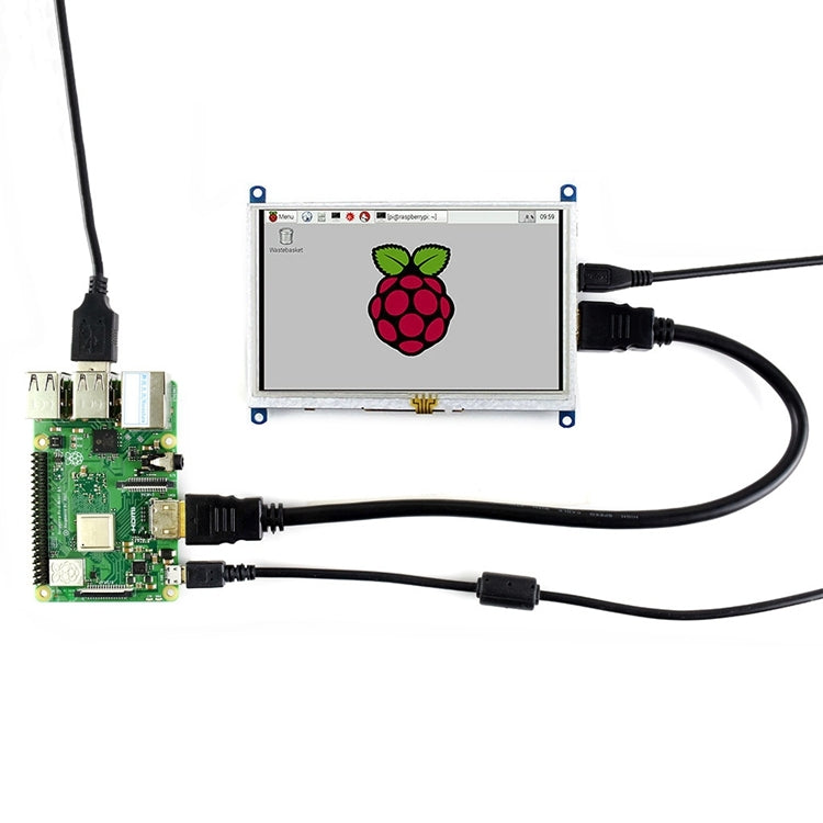 WAVESHARE 5 Inch HDMI LCD (B) 800x480 Touch Screen  for Raspberry Pi Supports Various Systems - LCD & LED Display Module by WAVESHARE | Online Shopping South Africa | PMC Jewellery | Buy Now Pay Later Mobicred