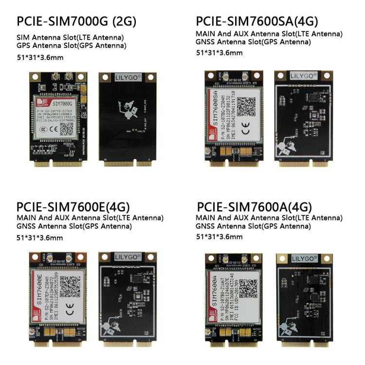 TTGO T-PCIE ESP32-WROVER-B AXP192 Chip WiFi Bluetooth Nano Card SIM Series Module Hardware Composable Development Board, SIM7600A-PCIE - free shipping - PMC Jewellery - Order now!