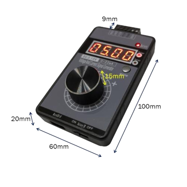 4-20mA 0-10V Signal Generator Adjustable Voltage Current Simulator, Built-in Battery (Black) - Boards & Shields by PMC TechLife | Online Shopping South Africa | PMC TechLife | Buy Now Pay Later Mobicred