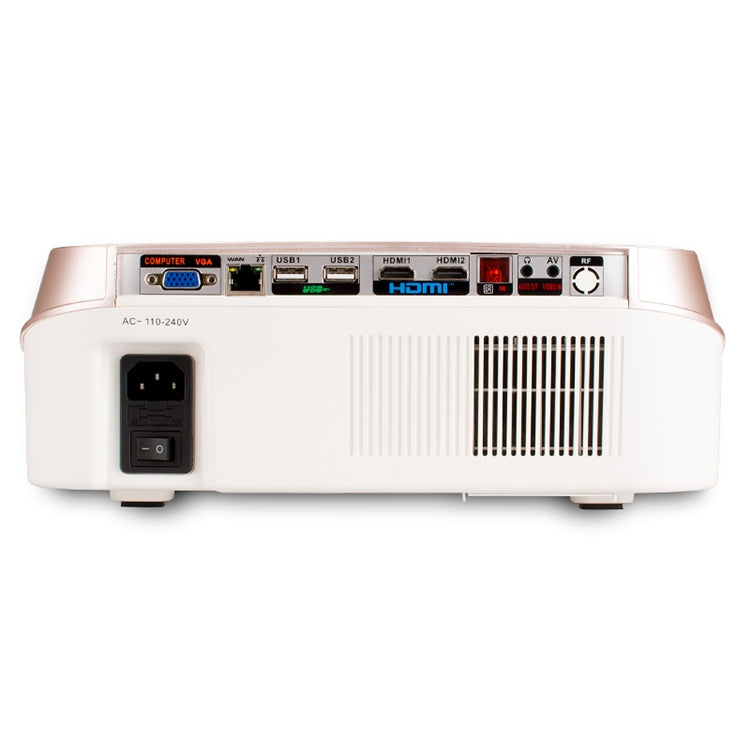 VS626 Android 3500ANSI Lumens 1080*720 Resolution LED+LCD Technology Smart Projector, Support AV / HDMI / SD Card / USB / VGA (Gold) - LED Projector by PMC TechLife | Online Shopping South Africa | PMC TechLife | Buy Now Pay Later Mobicred