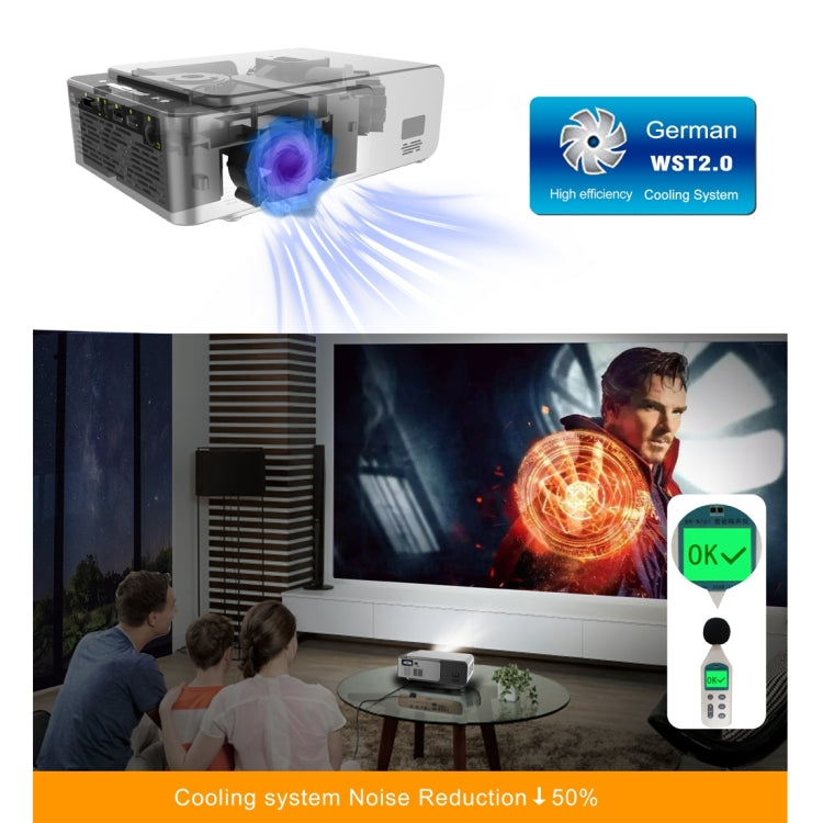 T6 3500ANSI Lumens 1080P LCD Mini Theater Projector, Standard Version, AU Plug (Silver) - LED Projector by PMC Jewellery | Online Shopping South Africa | PMC Jewellery