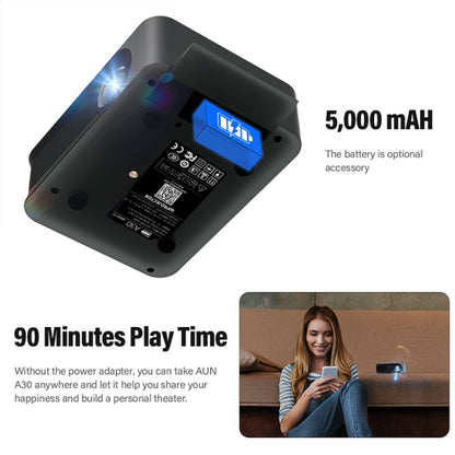 AUN A30C 480P 3000 Lumens Sync Screen Version Portable Home Theater LED HD Digital Projector (US Plug) - LED Projector by AUN | Online Shopping South Africa | PMC Jewellery | Buy Now Pay Later Mobicred