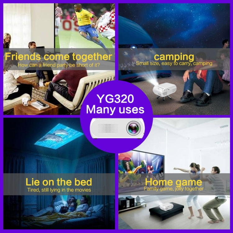 YG320 320*240 Mini LED Projector Home Theater, Support HDMI & AV & SD & USB(Silver) - Mini Projector by PMC Jewellery | Online Shopping South Africa | PMC Jewellery | Buy Now Pay Later Mobicred