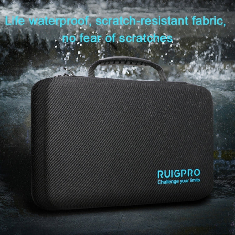 RUIGPRO Shockproof Waterproof Portable Case Box for DJI Osmo Action, Size: 33.5cm x 22.7cm x 6.3cm(Black) - Case & Bags by RUIGPRO | Online Shopping South Africa | PMC Jewellery | Buy Now Pay Later Mobicred