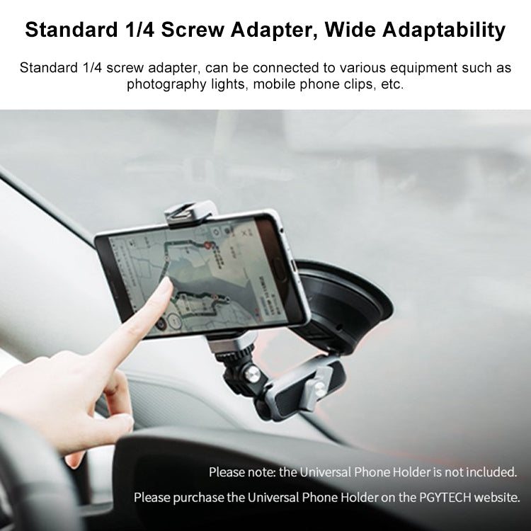 PGYTECH P-GM-132 Action Camera Suction Cup Phone Holder for DJI Osmo Action & GoPro 8/7(Silver) - free shipping - PMC TechLife - Order now!
