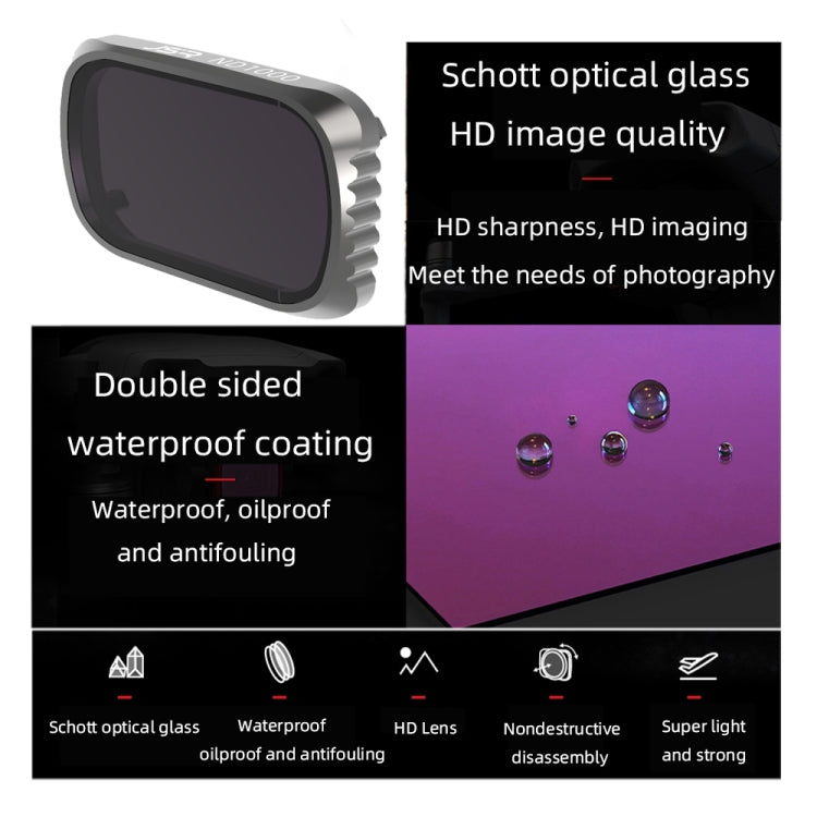 JSR KS ND1000 Lens Filter for DJI Air 2S, Aluminum Frame - Lens Filter by JSR | Online Shopping South Africa | PMC TechLife | Buy Now Pay Later Mobicred