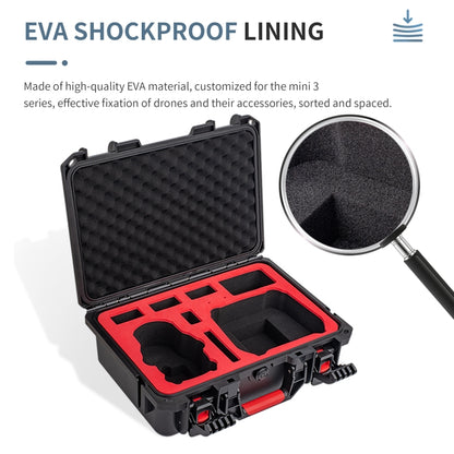 STARTRC ABS Waterproof Shockproof Suitcase Storage Box For DJI Mini 4 Series / Mini 3 Series / RC / RC-N1(Black) - Carry Cases & Bags by STARTRC | Online Shopping South Africa | PMC Jewellery | Buy Now Pay Later Mobicred