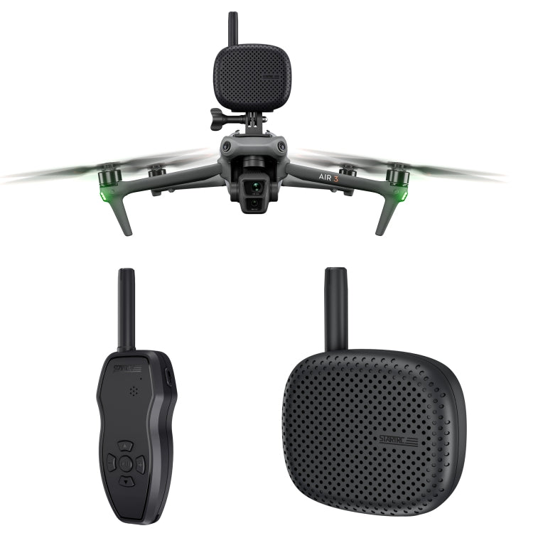 STARTRC Drone Megaphone Wireless Portable Speaker 3KM Control for DJI Mavic / Air / Mini Series (Black) - free shipping - PMC TechLife - Order now!