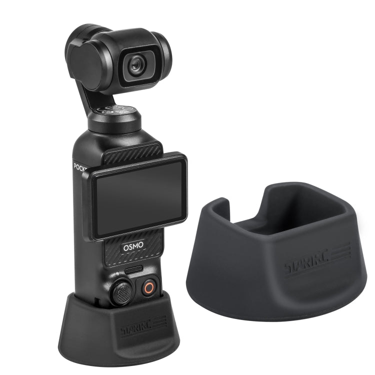 For DJI Osmo Pocket 3 STARTRC Silicone Desktop Base Bracket (Black) - Mount & Holder by STARTRC | Online Shopping South Africa | PMC TechLife | Buy Now Pay Later Mobicred