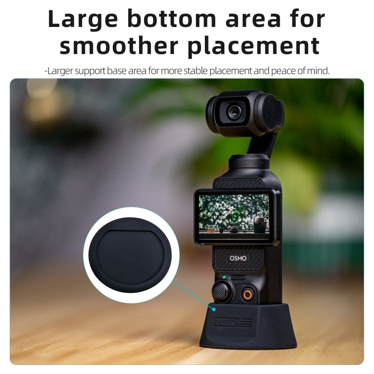 For DJI Osmo Pocket 3 STARTRC Silicone Desktop Base Bracket (Black) - Mount & Holder by STARTRC | Online Shopping South Africa | PMC TechLife | Buy Now Pay Later Mobicred