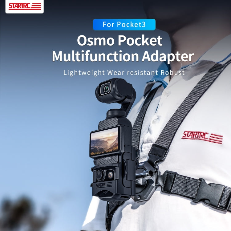 For DJI OSMO Pocket 3 STARTRC Multifunctional Fixed Mount Expansion Adapter Bracket (Black) - Mount & Holder by STARTRC | Online Shopping South Africa | PMC TechLife | Buy Now Pay Later Mobicred