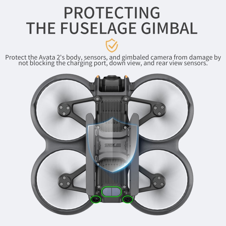 For DJI AVATA 2 STARTRC Folding Heightened Landing Gear Training Rack (Black) - Other by STARTRC | Online Shopping South Africa | PMC TechLife | Buy Now Pay Later Mobicred