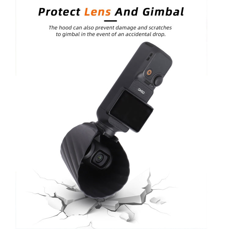 For DJI OSMO Pocket 3 Sunnylife Sunshade Lens Protective Cover Hood (Black) - Lens Accessories by Sunnylife | Online Shopping South Africa | PMC Jewellery | Buy Now Pay Later Mobicred