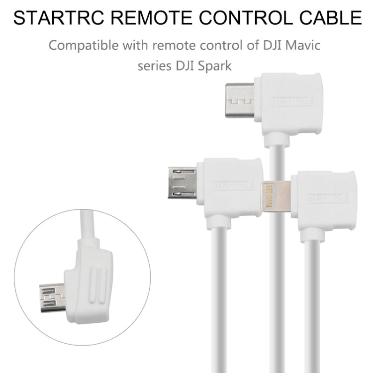 STARTRC 30cm 8 Pin to Micro USB Converting Connector Data Cable for DJI Mavic Mini /  Air, Shark Remote Controller(White) - Cable & Adapter by STARTRC | Online Shopping South Africa | PMC Jewellery | Buy Now Pay Later Mobicred