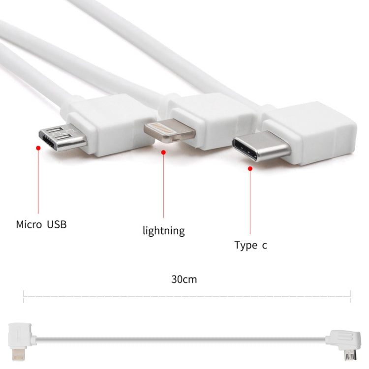 STARTRC 30cm Micro USB to Micro USB Converting Connector Data Cable for DJI Mavic Mini /  Air, Shark Remote Controller(White) -  by STARTRC | Online Shopping South Africa | PMC Jewellery | Buy Now Pay Later Mobicred