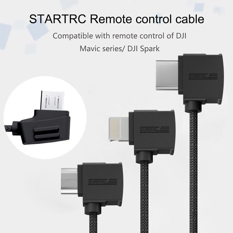 STARTRC 10cm Micro USB to Micro USB Converting Connector Data Cable for DJI Mavic Mini /  Air, Shark Remote Controller(Black) - Cable & Adapter by STARTRC | Online Shopping South Africa | PMC Jewellery | Buy Now Pay Later Mobicred