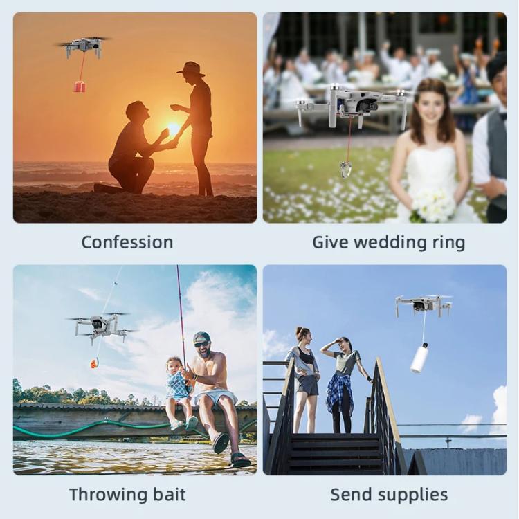 For DJI Mini 2 / Mavic Mini Air-Dropping System Thrower Parabolic (Grey) - free shipping - PMC TechLife - Order now!