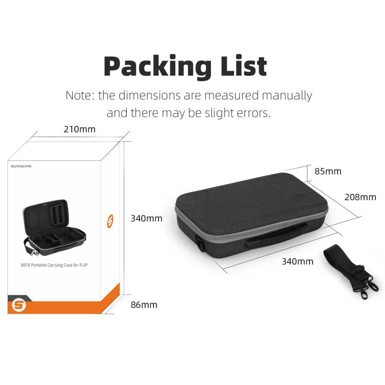 For DJI Flip Sunnylife Simple Storage Bag Shoulder Handbag (Black) - free shipping - PMC TechLife - Order now!
