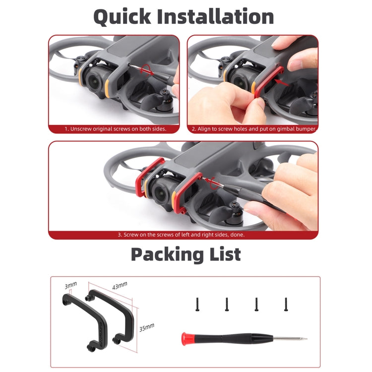 For DJI Avata 2 Sunnylife Gimbal Aluminum Anti-collision Bumper (Black) - free shipping - PMC TechLife - Order now!