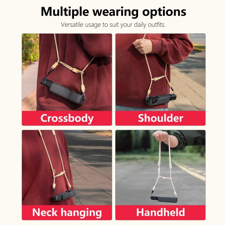 For DJI Pocket 3 STARTRC Adjustable Double-Ended Neck Strap (Yellow) - free shipping - PMC TechLife - Order now!