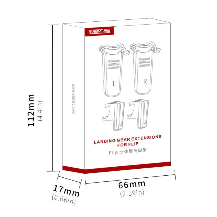 For DJI Flip STARTRC Split Type Drone Landing Gear Height Extensions Rack (Grey) - free shipping - PMc TechLife - Order now!