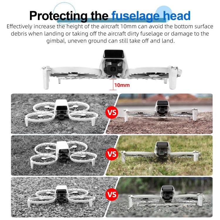 For DJI Flip STARTRC Split Type Drone Landing Gear Height Extensions Rack (Grey) - free shipping - PMc TechLife - Order now!