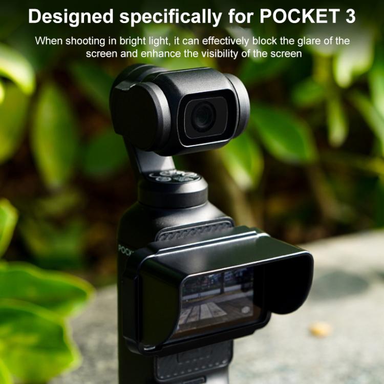 For DJI Osmo Pocket 3 BRDRC Sunshade Hood Screen Shade (Black) - free shipping - PMC TechLife - Order now!