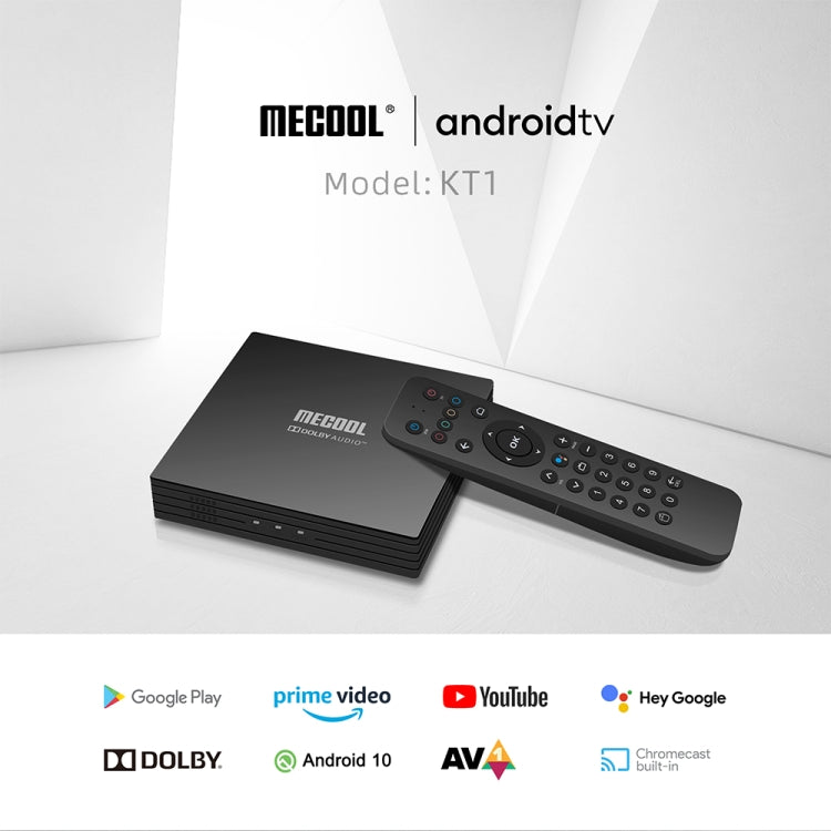 MECOOL KT1 DVB S2 Android 10.0 Smart TV Set Top Box, Amlogic S905X4-B Quad Core ARM Cortex-A55, 2GB+16GB, Dual Band WiFi, Bluetooth(EU Plug) - Amlogic S905 by MECOOL | Online Shopping South Africa | PMC Jewellery | Buy Now Pay Later Mobicred