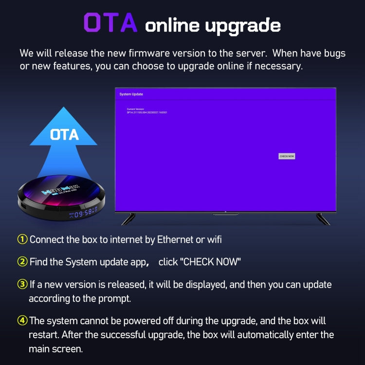 H96 Max 8K Ultra HD Smart TV Box Android 13.0 Media Player with Remote Control, RK3528 Quad-Core, 4GB+64GB(UK Plug) - RK3318 by PMC TechLife | Online Shopping South Africa | PMC TechLife