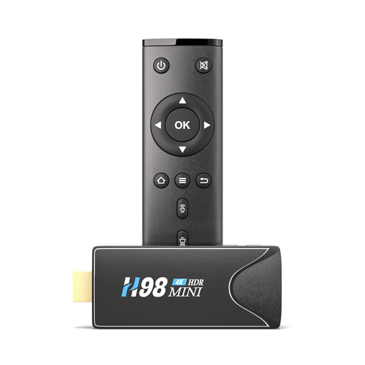 H98 Mini 4K Dongle Smart TV BOX Android 10 Media Player with Remote Control, Allwinner H313 Quad-core ARM Cortex-A53, RAM: 2GB, ROM: 16GB, Support WiFi, Bluetooth, OTG, EU Plug - Allwinner H3 by PMC Jewellery | Online Shopping South Africa | PMC Jewellery | Buy Now Pay Later Mobicred
