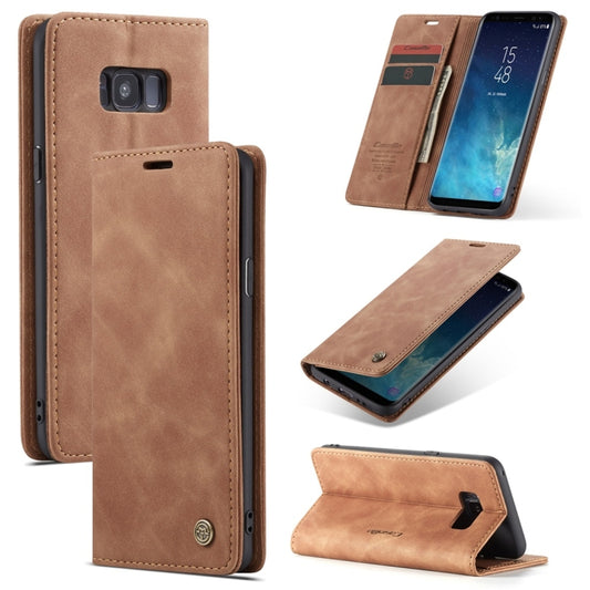 CaseMe-013 Multifunctional Retro Frosted Horizontal Flip Leather Case with Card Slot & Holder & Wallet for Galaxy S8 Plus(Brown) - Galaxy Phone Cases by CaseMe | Online Shopping South Africa | PMC Jewellery | Buy Now Pay Later Mobicred