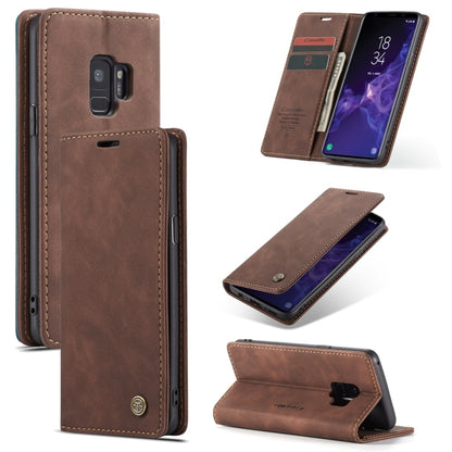 CaseMe-013 Multifunctional Retro Frosted Horizontal Flip Leather Case with Card Slot & Holder & Wallet for Galaxy S9(Coffee) - Galaxy Phone Cases by CaseMe | Online Shopping South Africa | PMC Jewellery | Buy Now Pay Later Mobicred