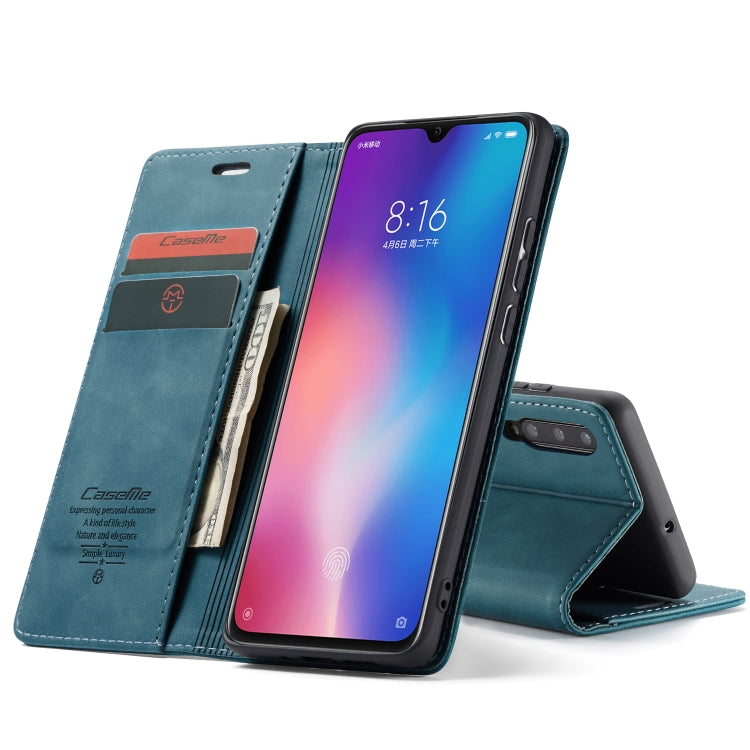 CaseMe-013 Multifunctional Horizontal Flip Leather Case with Card Slot & Holder for Xiaomi 9(Blue) - Xiaomi Cases by CaseMe | Online Shopping South Africa | PMC Jewellery | Buy Now Pay Later Mobicred