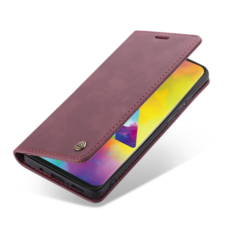 CaseMe-013 Multifunctional Horizontal Flip Leather Case with Card Slot & Holder for Galaxy M20(Wine Red) - Galaxy Phone Cases by CaseMe | Online Shopping South Africa | PMC Jewellery | Buy Now Pay Later Mobicred