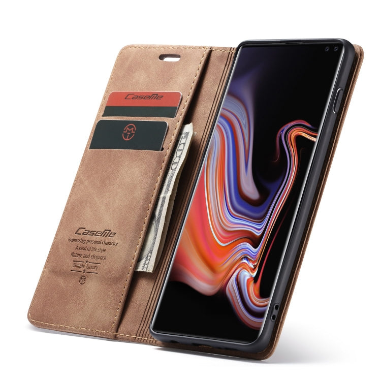 CaseMe-013  Multifunctional Horizontal Flip Leather Case with Card Slot & Holder for Galaxy S10 5G(Brown) - Galaxy Phone Cases by CaseMe | Online Shopping South Africa | PMC Jewellery | Buy Now Pay Later Mobicred