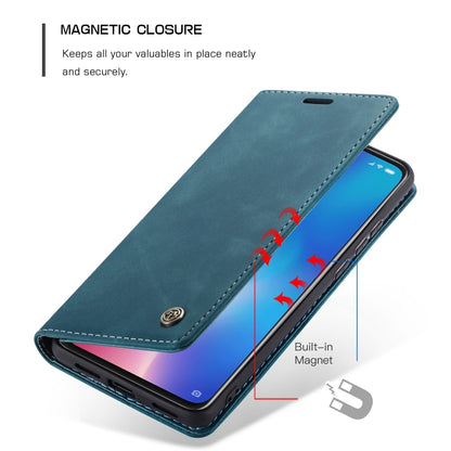 CaseMe-013 Multi-functional Retro Frosted Horizontal Flip Leather Case with Card Slot & Holder & Wallet For Xiaomi Mi 9(Blue) - Xiaomi Cases by CaseMe | Online Shopping South Africa | PMC Jewellery | Buy Now Pay Later Mobicred