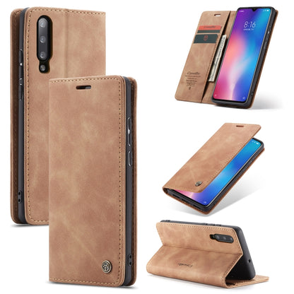 CaseMe-013 Multi-functional Retro Frosted Horizontal Flip Leather Case with Card Slot & Holder & Wallet For Xiaomi Mi 9(Brown) - Xiaomi Cases by CaseMe | Online Shopping South Africa | PMC Jewellery | Buy Now Pay Later Mobicred