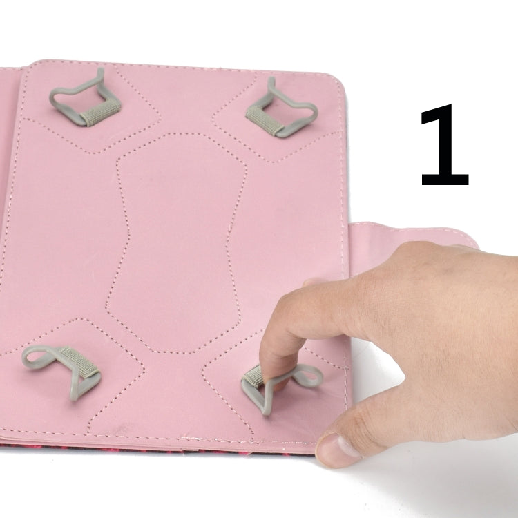 Colored Pattern Drawing Horizontal Flip PU Leather Case with Three-folding Holder for 10 inch Tablet PC(Elephant flowers) - 10 - 11 inch by PMC TechLife | Online Shopping South Africa | PMC TechLife | Buy Now Pay Later Mobicred