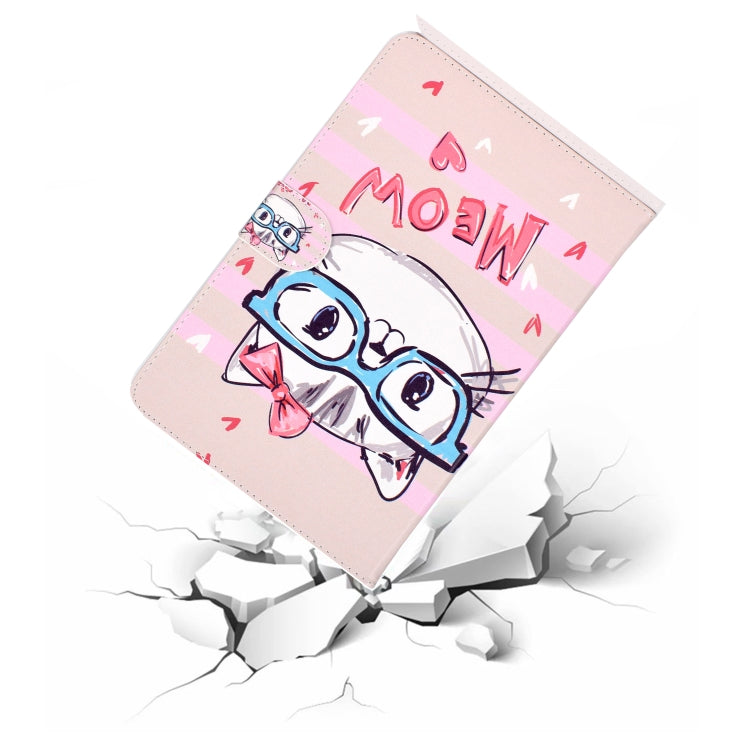 Colored Pattern Drawing Horizontal Flip PU Leather Case with Three-folding Holder for 10 inch Tablet PC(Elephant flowers) - 10 - 11 inch by PMC TechLife | Online Shopping South Africa | PMC TechLife | Buy Now Pay Later Mobicred