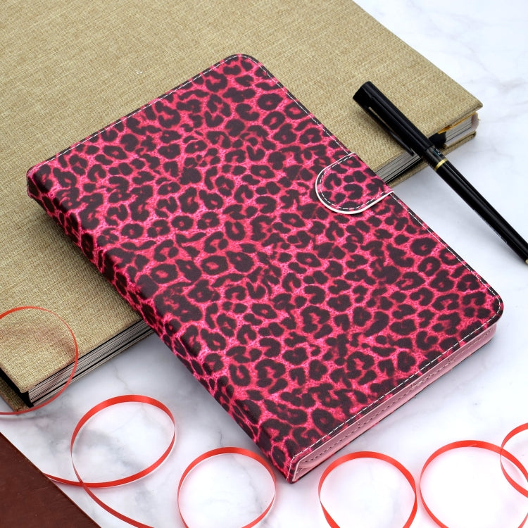 Colored Pattern Drawing Horizontal Flip PU Leather Case with Three-folding Holder for 10 inch Tablet PC(Red leopard grain) - 10 - 11 inch by PMC TechLife | Online Shopping South Africa | PMC TechLife | Buy Now Pay Later Mobicred