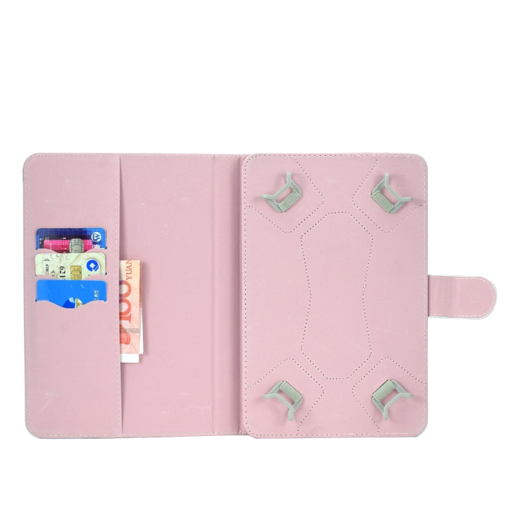 Colored Pattern Drawing Horizontal Flip PU Leather Case with Three-folding Holder for 10 inch Tablet PC(Flower) - 10 - 11 inch by PMC TechLife | Online Shopping South Africa | PMC TechLife | Buy Now Pay Later Mobicred