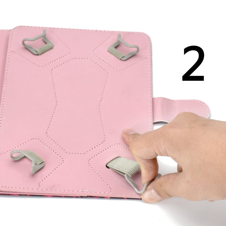 Colored Pattern Drawing Horizontal Flip PU Leather Case with Three-folding Holder for 10 inch Tablet PC(Flower) - 10 - 11 inch by PMC TechLife | Online Shopping South Africa | PMC TechLife | Buy Now Pay Later Mobicred