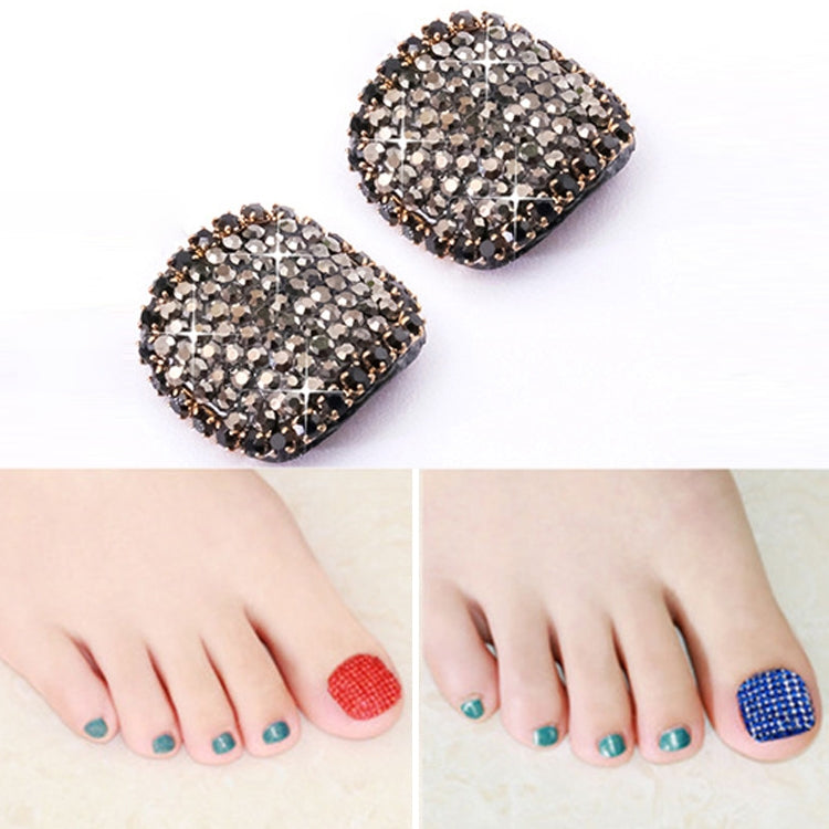 2 PCS Crystal Fake Nail Art Tips Rhinestone Full Cover Toenails Decals Stickers(NO:35) - Nail Stickers by PMC Jewellery | Online Shopping South Africa | PMC Jewellery | Buy Now Pay Later Mobicred