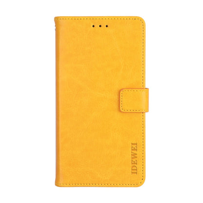 For HTC Desire 20+ idewei Crazy Horse Texture Horizontal Flip Leather Case with Holder & Card Slots & Wallet(Yellow) - HTC by idewei | Online Shopping South Africa | PMC Jewellery | Buy Now Pay Later Mobicred