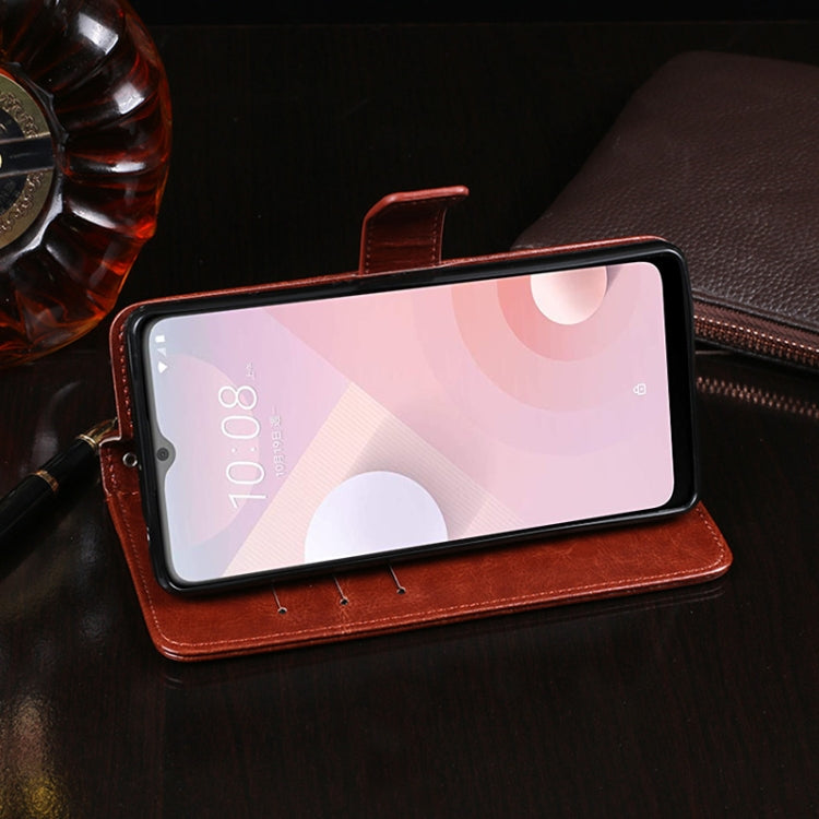 For HTC Desire 20+ idewei Crazy Horse Texture Horizontal Flip Leather Case with Holder & Card Slots & Wallet(Red) - free shipping - PMC Jewellery - Order now!