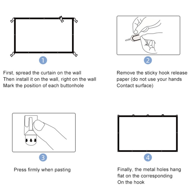 Folding Milk Silk Polyester Projector Film Curtain, Size:120 inch (4:3) Projection Area: 240 x 180cm - Film Curtains by PMC Jewellery | Online Shopping South Africa | PMC Jewellery | Buy Now Pay Later Mobicred