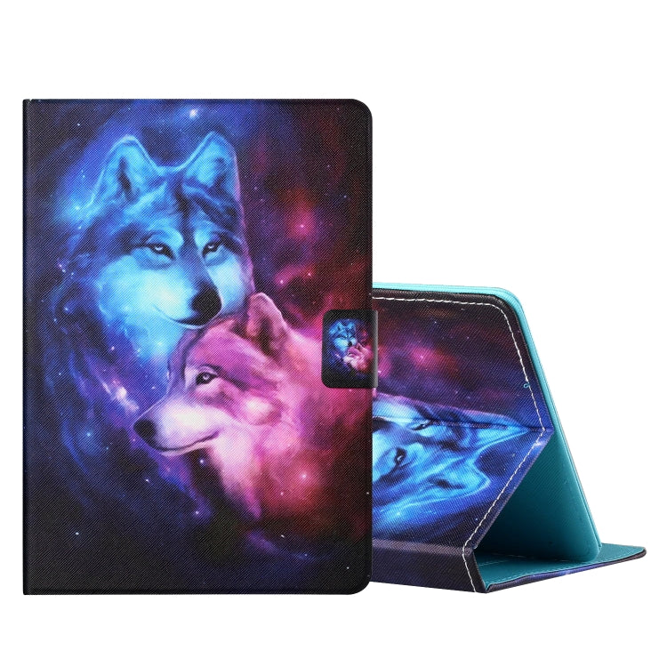 For 10 inch Tablet PC Universal Colored Drawing Horizontal Flip Leather Case with Holder & Card Slots(Wolf) - 10 - 11 inch by PMC TechLife | Online Shopping South Africa | PMC TechLife | Buy Now Pay Later Mobicred