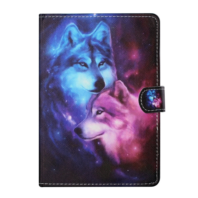 For 10 inch Tablet PC Universal Colored Drawing Horizontal Flip Leather Case with Holder & Card Slots(Wolf) - 10 - 11 inch by PMC TechLife | Online Shopping South Africa | PMC TechLife | Buy Now Pay Later Mobicred